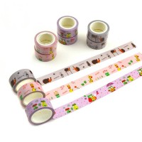 Gift Customized Printing High Quality Cute Animal Pattern Waterproof Kawaii Printed Washi Tape Decorative Masking Tape